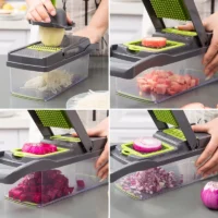 14/16 in 1 Multifunctional Vegetable Chopper Onion Chopper Handle Food Grate Food Chopper Kitchen Vegetable Slicer Dicer Cut - Image 4