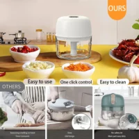 Electric Food Chopper Mini Garlic Chopper USB Meat Grinder Electric Vegetable Crusher Garlic Masher Machine for Kitchen Gadgets - Image 5