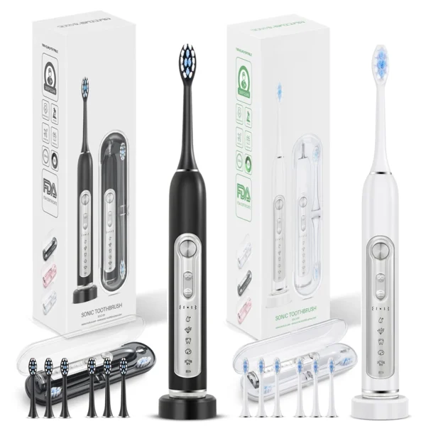 kf S2aa866574a0a4a438de6604c9a538dd0z SUBORT Super Sonic Electric Toothbrushes for Adults Kid Smart Timer Whitening Toothbrush IPX7 Waterproof Replaceable Heads