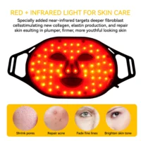 kf S2e938a520cf449b696729b9ea8d55efe6 Lescolton New Red Led Light Therapy Infrared Flexible Soft Mask Silicone 4 Color Led Therapy Anti