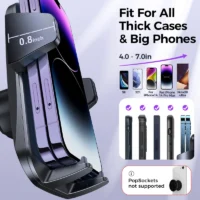 Joyroom Upgraded Car Phone Holder Military-Grade Protection Big Phone And Thick Cases Friendly Hands Free Air Vent Car Mount - Image 5