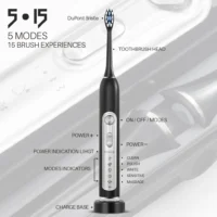 kf S56de898bd52d4078afe1ab628c558188P SUBORT Super Sonic Electric Toothbrushes for Adults Kid Smart Timer Whitening Toothbrush IPX7 Waterproof Replaceable Heads