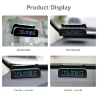TPMS Car Tire Pressure Alarm Monitor System Automatic Brightness Control Wireless Solar Power 4 Sensors Decoration Accessories - Image 2