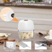 Electric Food Chopper Mini Garlic Chopper USB Meat Grinder Electric Vegetable Crusher Garlic Masher Machine for Kitchen Gadgets - Image 4
