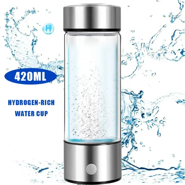 kf Sfd9e7ec0b5414d4183f7fd9d0840dec0T Hydrogen Generator Water Cup Filter Ionizer Maker 420ML Hydrogen Rich Water Portable Super Antioxidants ORP Hydrogen