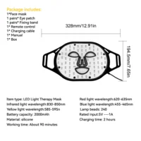 kf Sfe4f41f712d545cc847567e7d2899373X Lescolton New Red Led Light Therapy Infrared Flexible Soft Mask Silicone 4 Color Led Therapy Anti