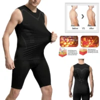 Men's Ionic Shaping Vest Ice-Silk Slimming Vest Body Shaper Compression T-Shirts Tank Top Tummy Control Quick-dry Fitness Shirts - Image 4