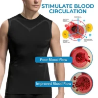 Men's Ionic Shaping Vest Ice-Silk Slimming Vest Body Shaper Compression T-Shirts Tank Top Tummy Control Quick-dry Fitness Shirts - Image 3