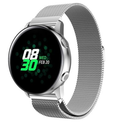 Milanis Magnetic Stainless Steel Mesh Wrist Strap WatchBand for Galaxy Watch Active 20mm