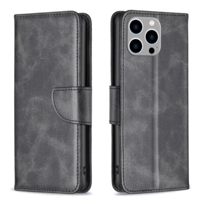Lambskin Texture Pure Color Flip Leather Phone Case