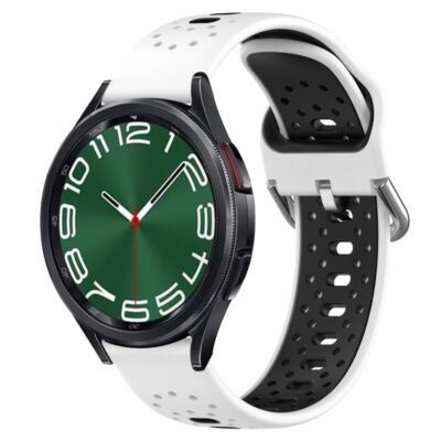 20mm Breathable Two-Color Silicone Watch Band