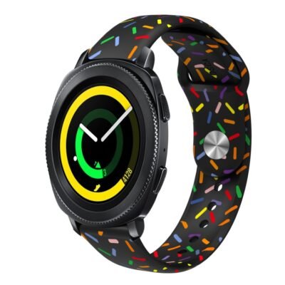 Sports Rainbow Dots Silicone Buckle Watch Band