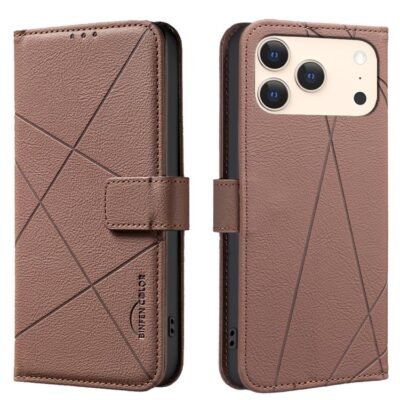 Geometric Pattern RFID Leather Phone Case